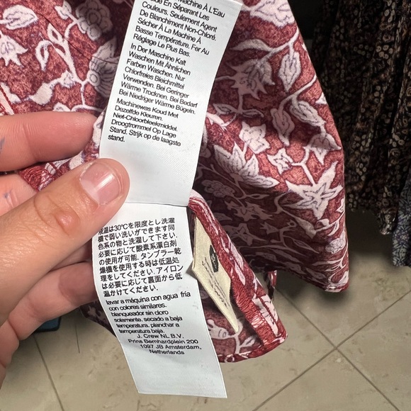 Madewell flutter sleeve wrap mini dress in batik vines print - Picture 6 of 8